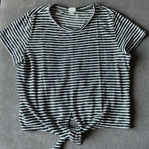 Black and white stripped shirt
